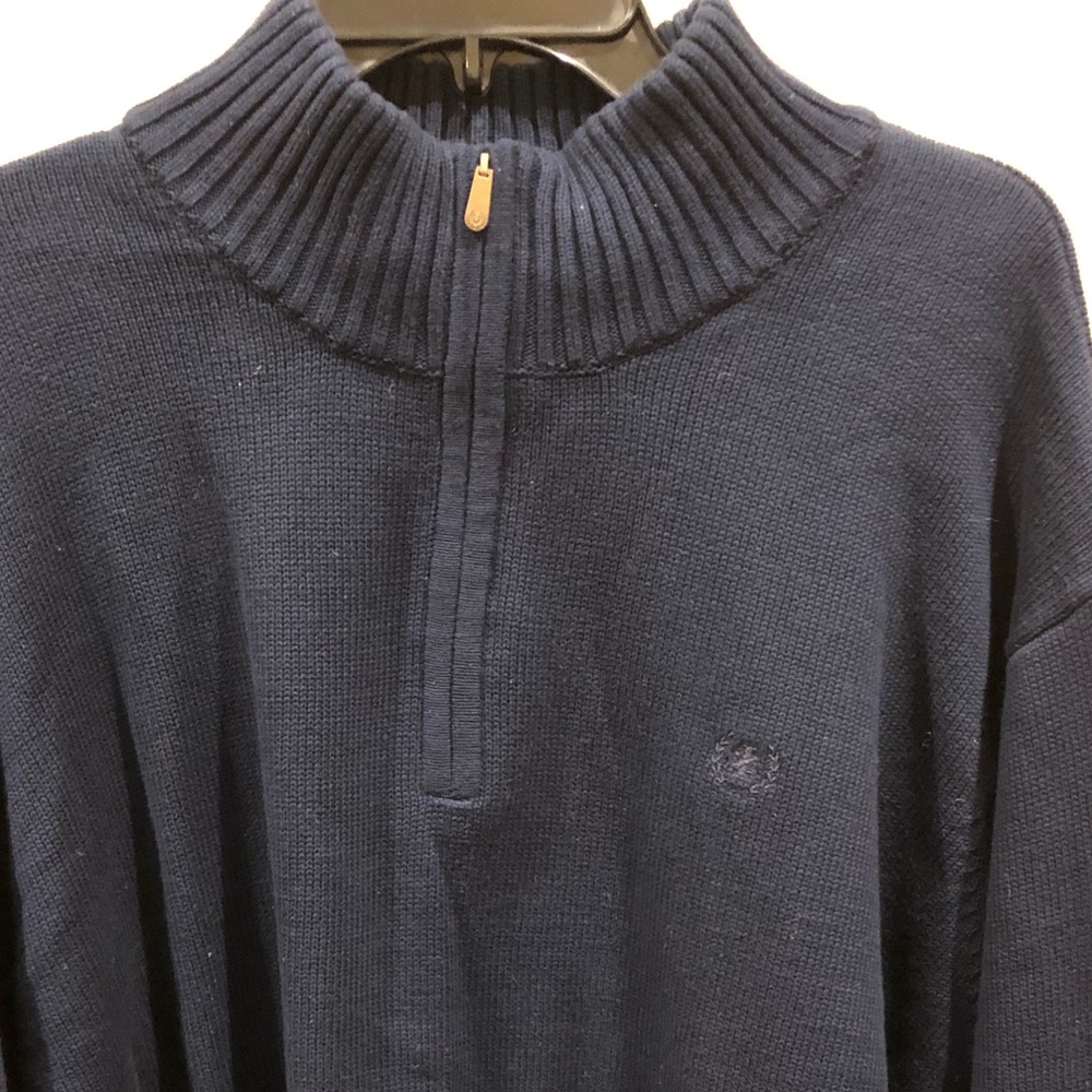 Izod 3XL Sweater with Mock Neck Zippered Collar